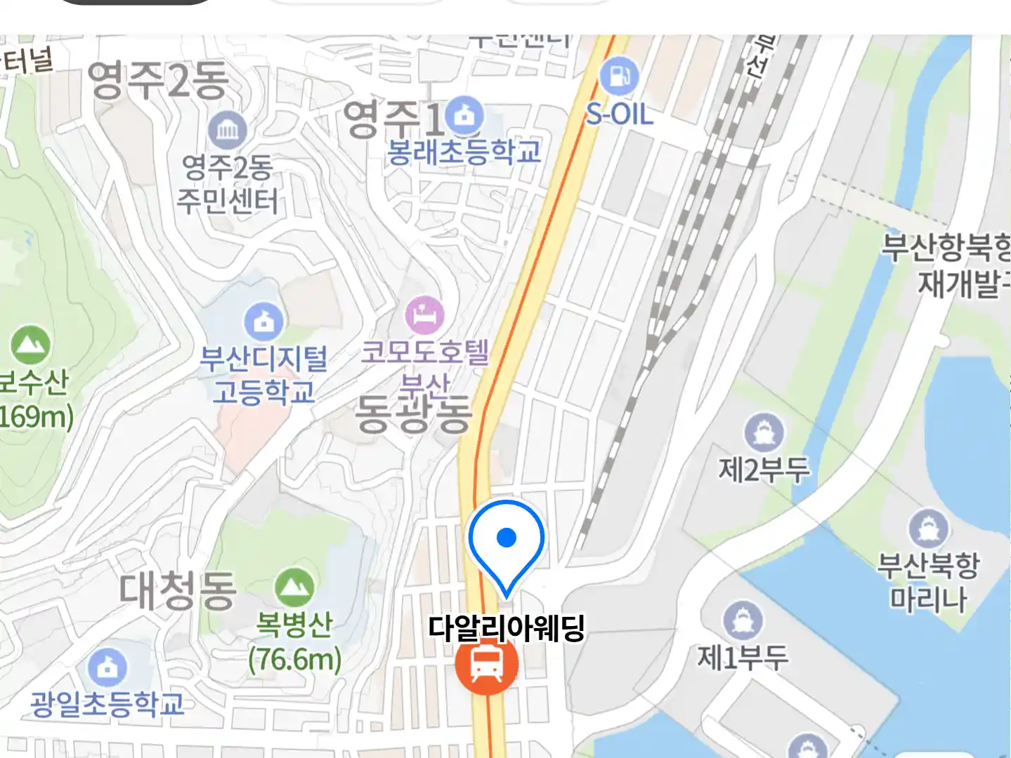 다알리아웨딩 위치