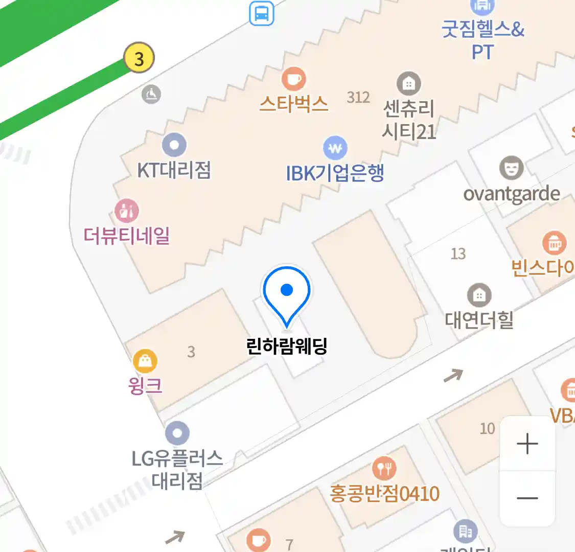 린하람웨딩 위치