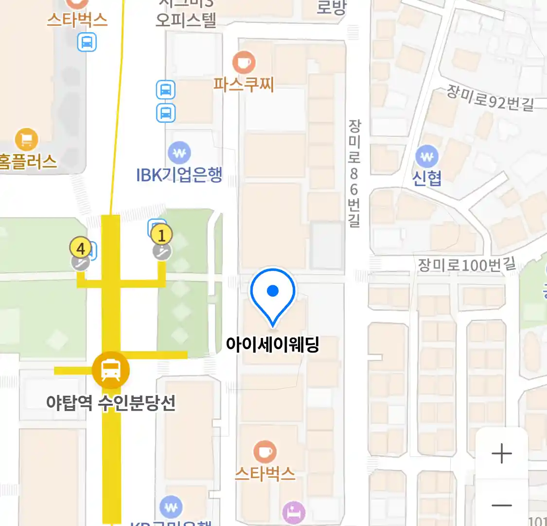 아이세이웨딩 위치