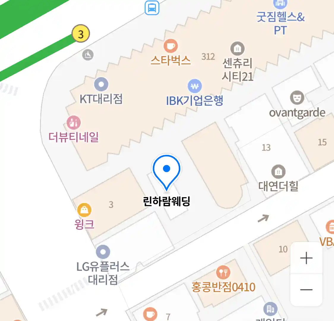 린하람웨딩 위치