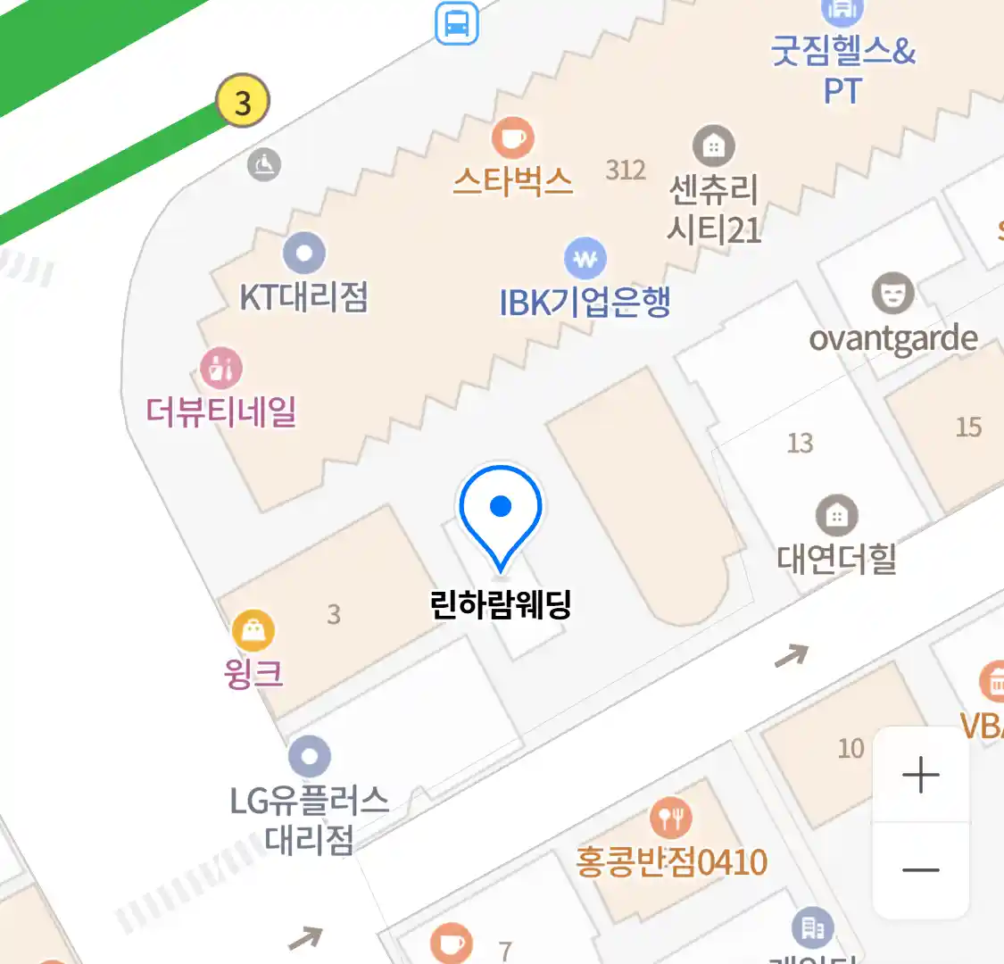 린하람웨딩 위치